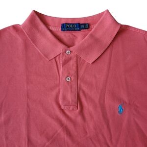 Polo Ralph Lauren 2XLT Tall Coral Short Sleeves Turquoise Pony Preppy Casual